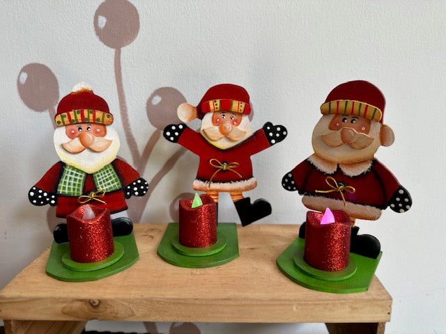 Juego de noel porta velas