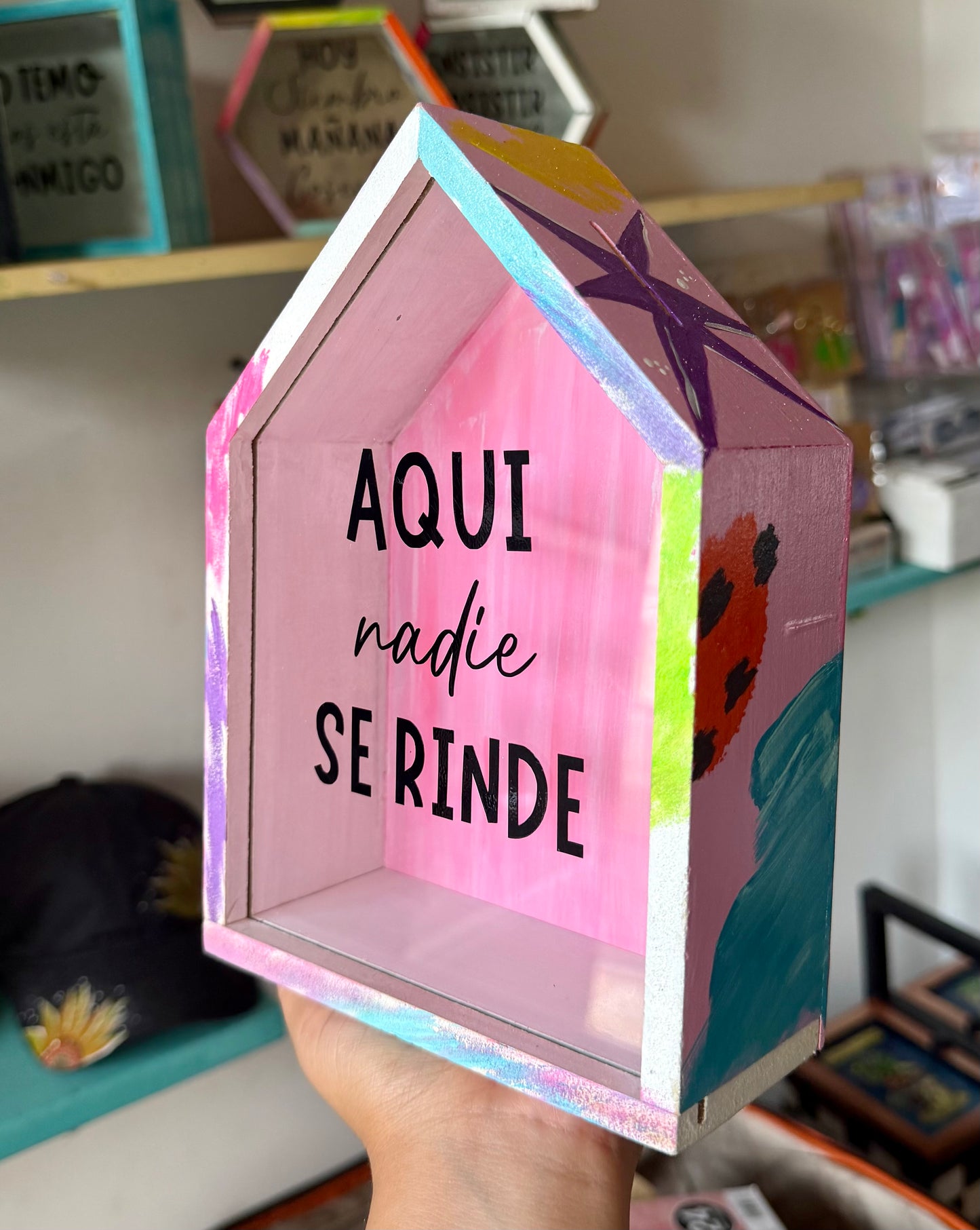 Alcancía Casita Rosa