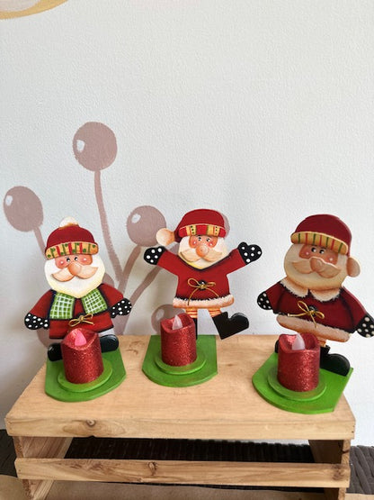 Juego de noel porta velas