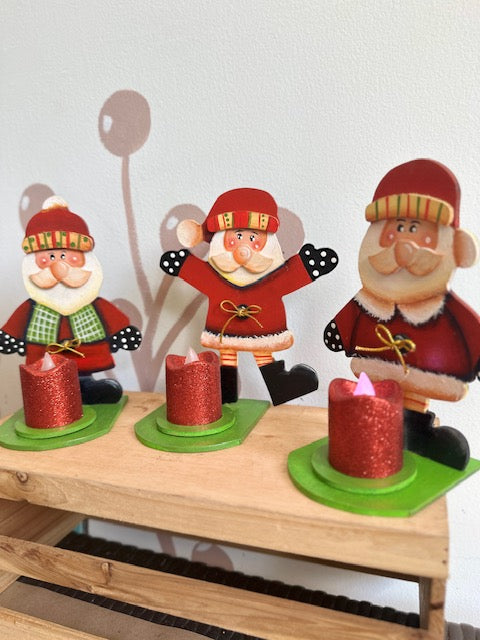 Juego de noel porta velas