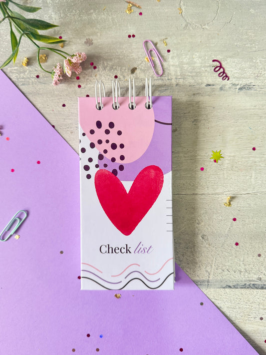 Libreta Check List + Esfero bonito