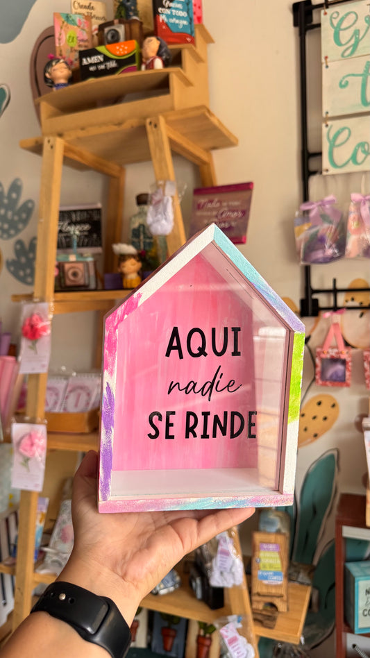 Alcancía Casita Rosa