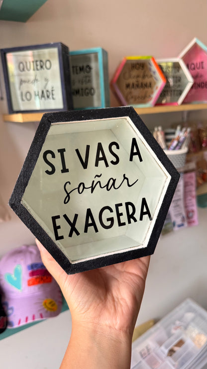 Alcancia rayas y flores