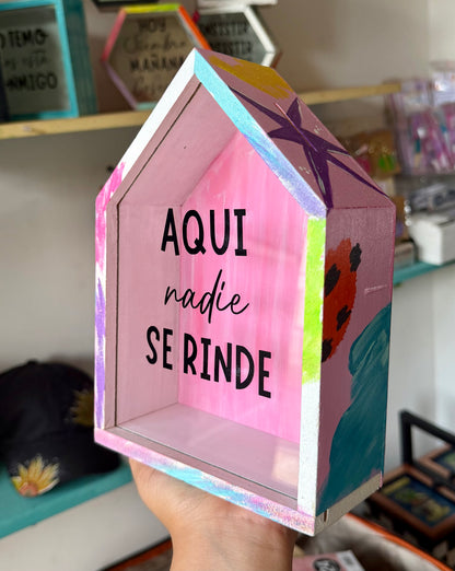 Alcancía Casita Rosa